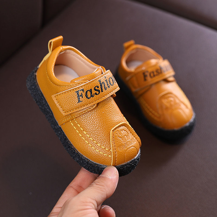 Boys' leather shoes Spring and Autumn 1-3 year old children's soft sole anti-skid Korean casual shoes British style small white shoes baby shoes