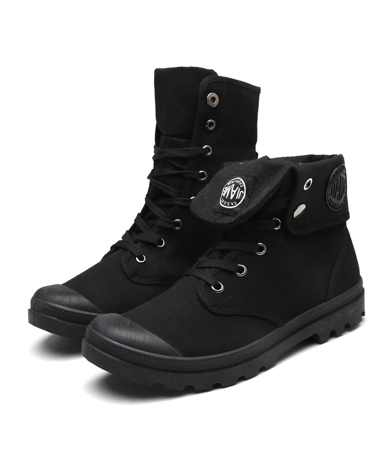 Men's Shoes  Boots  Ankle & Bootie Large men's Retro Martin boots high top canvas shoes men's work wear boots