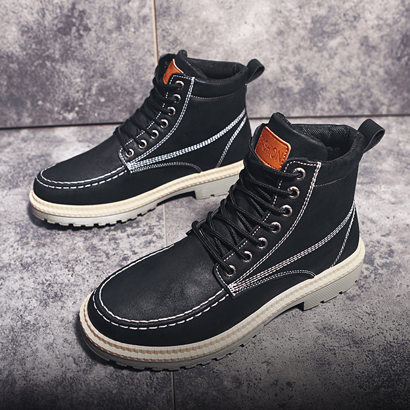shoes comfortable and versatile fashion men's boots high top fashion Work Boots Men's fashion shoes