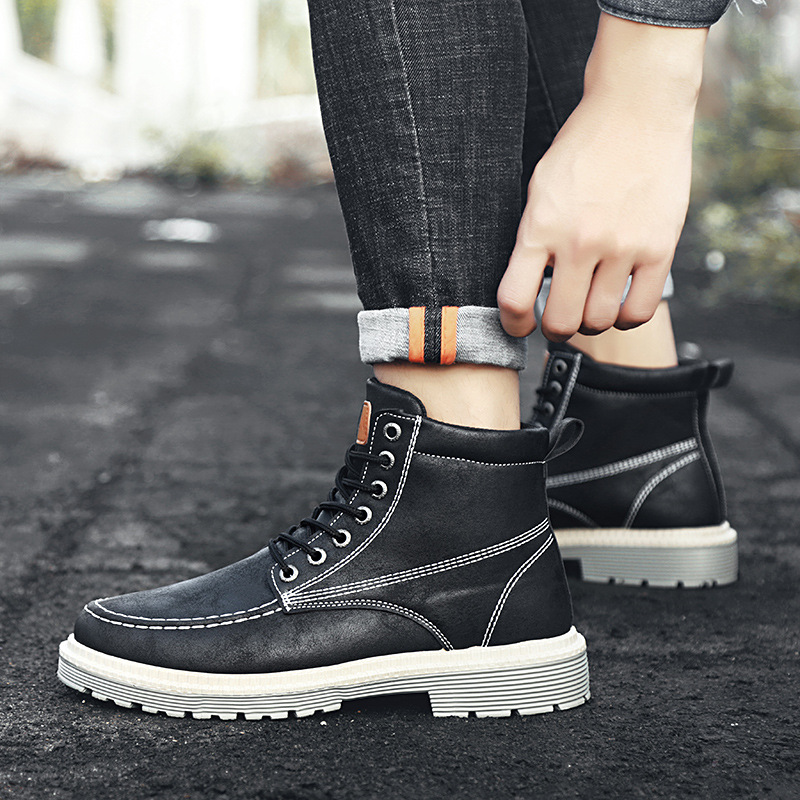 shoes comfortable and versatile fashion men's boots high top fashion Work Boots Men's fashion shoes