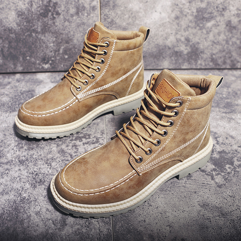 shoes comfortable and versatile fashion men's boots high top fashion Work Boots Men's fashion shoes