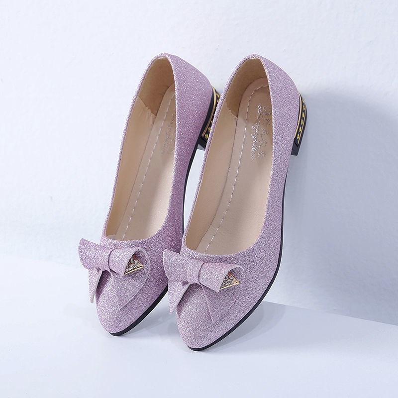 Hot sale women's sandals flat platform shoes pointed toe shallow mouth single shoes work shoes