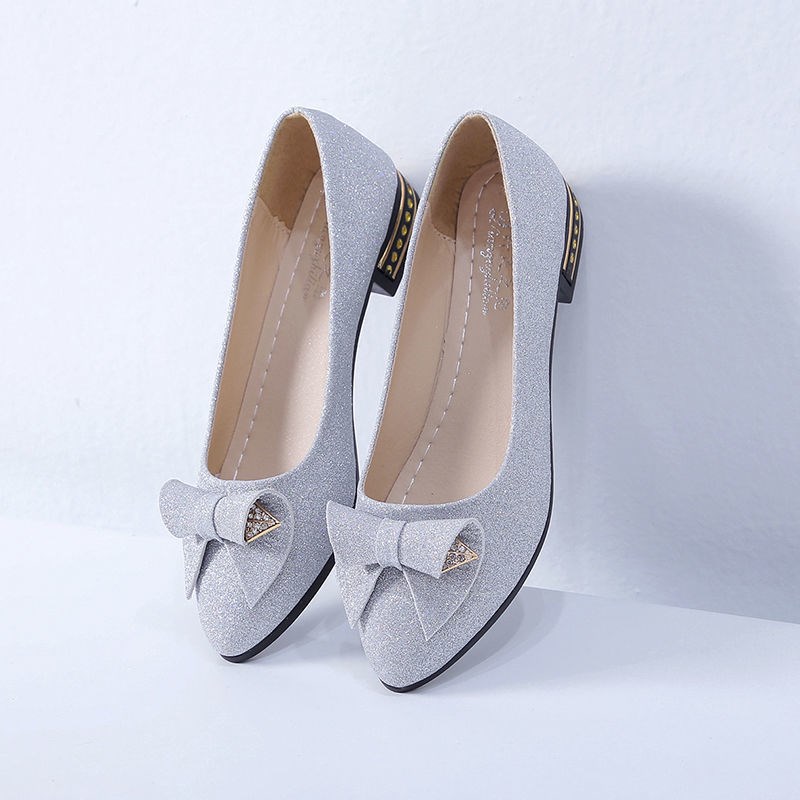 Hot sale women's sandals flat platform shoes pointed toe shallow mouth single shoes work shoes