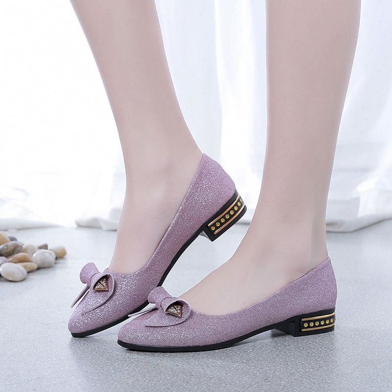Hot sale women's sandals flat platform shoes pointed toe shallow mouth single shoes work shoes