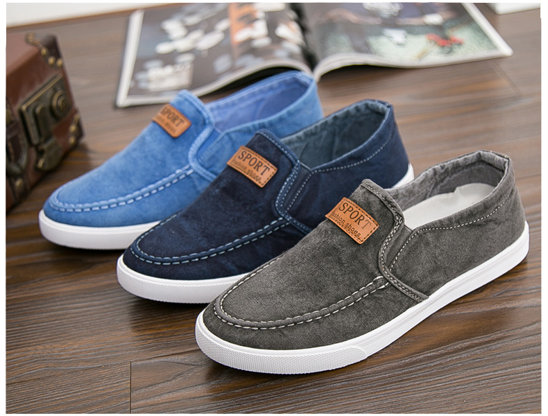 Men's shoes breathable canvas shoes sports casual shoes lazy shoes Korean fashion work shoes