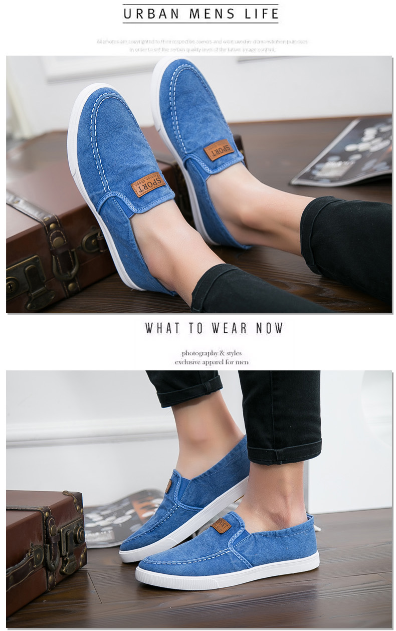 Men's shoes breathable canvas shoes sports casual shoes lazy shoes Korean fashion work shoes