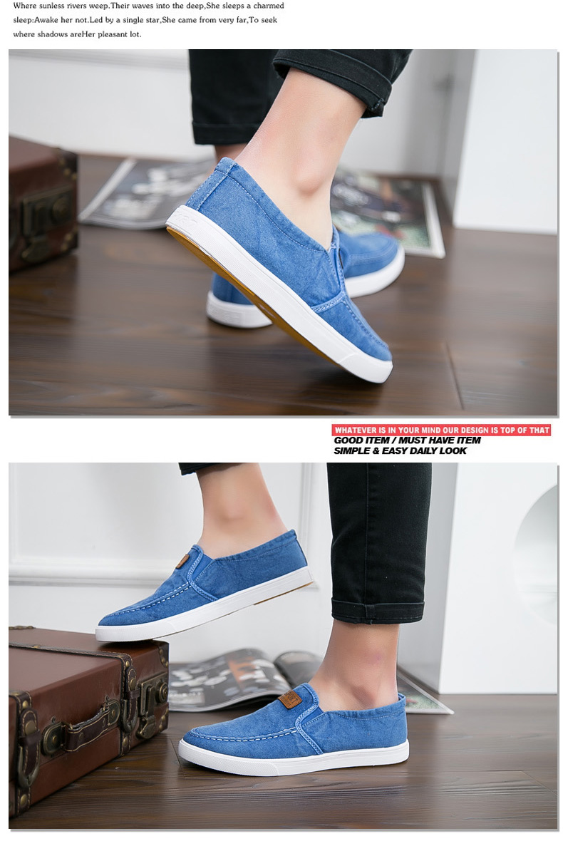 Men's shoes breathable canvas shoes sports casual shoes lazy shoes Korean fashion work shoes