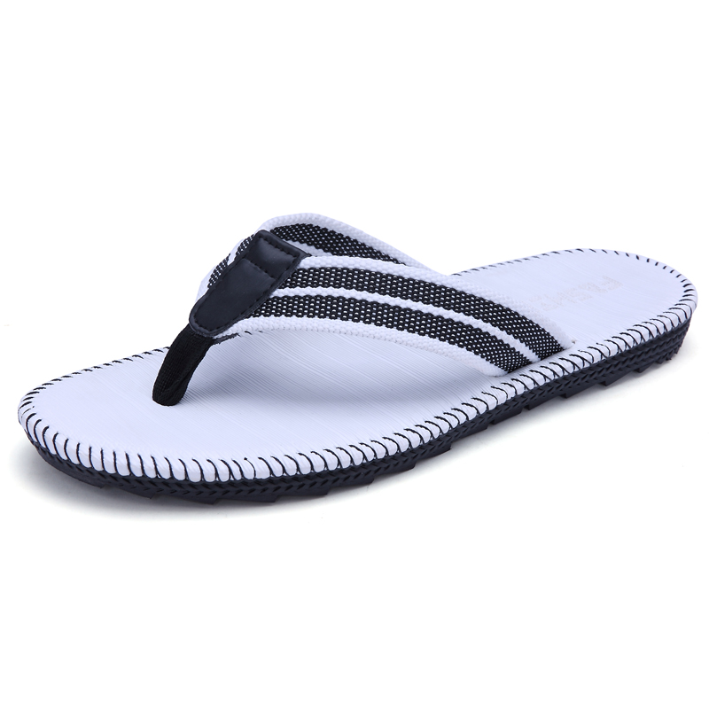Slippers  Flip-Flops A pair of men's and women's shoes summer flip flops Korean fashion men's beach sandals fashion slippers non-slip wear-resistant Summer Breathable take one size bigger