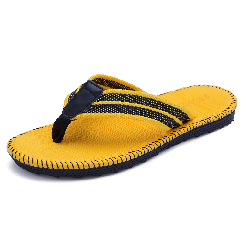 Slippers  Flip-Flops A pair of men's and women's shoes summer flip flops Korean fashion men's beach sandals fashion slippers non-slip wear-resistant Summer Breathable take one size bigger