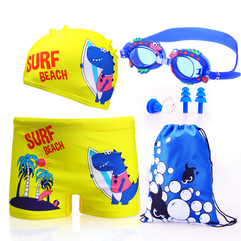 Swim trunks boys split small, medium and big boys swim trunks suits student swimming spa equipment