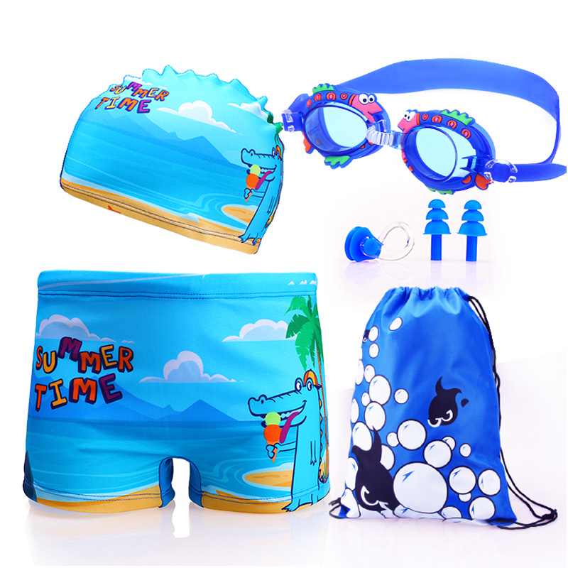 Swim trunks boys split small, medium and big boys swim trunks suits student swimming spa equipment