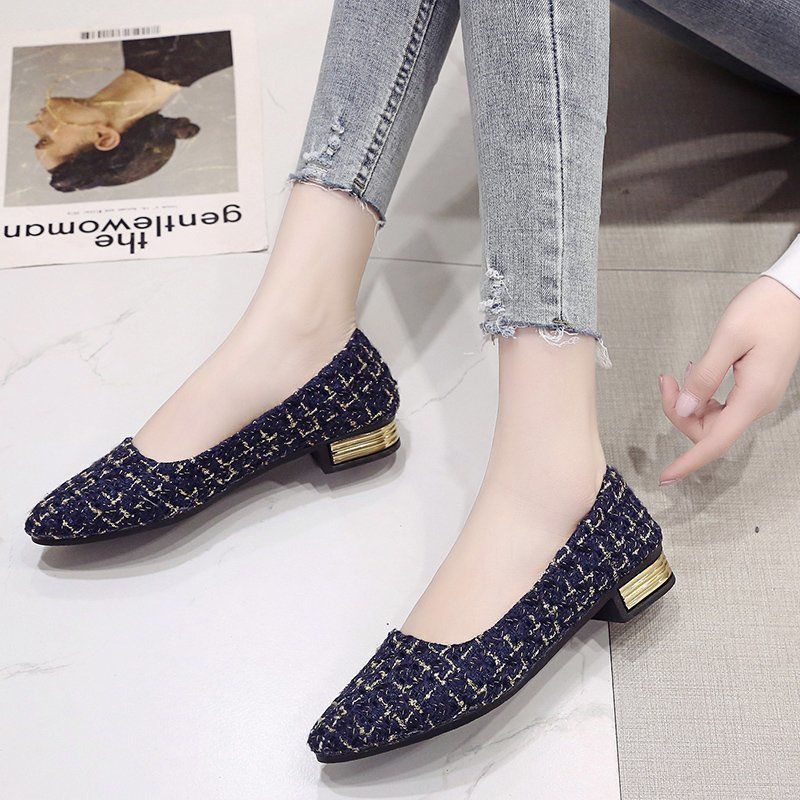 Large size women's shoes Korean shoes, a pedal small Xiangfeng Doudou large size casual shoes