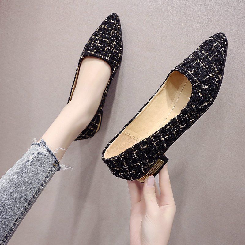 Large size women's shoes Korean shoes, a pedal small Xiangfeng Doudou large size casual shoes