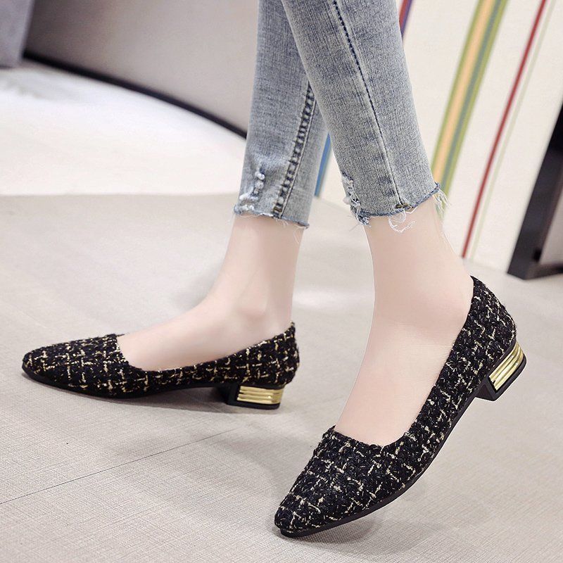 Large size women's shoes Korean shoes, a pedal small Xiangfeng Doudou large size casual shoes