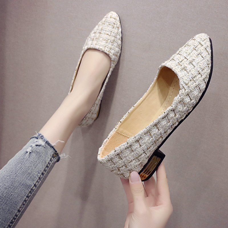 Large size women's shoes Korean shoes, a pedal small Xiangfeng Doudou large size casual shoes