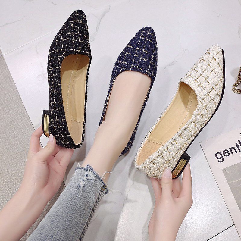 Large size women's shoes Korean shoes, a pedal small Xiangfeng Doudou large size casual shoes
