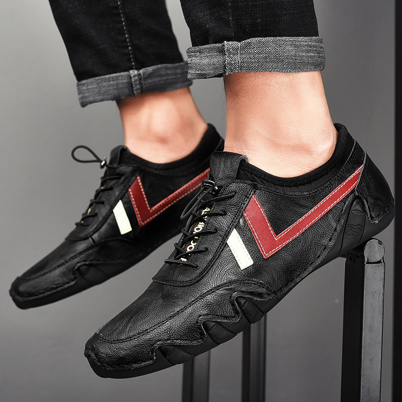 Men's Shoes > Sneakers Men's shoes men's casual leather shoes men's leather peas shoes men's cowhide driving shoes men