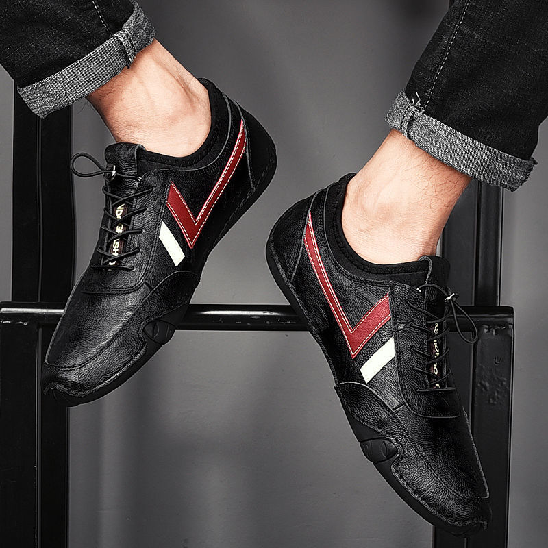 Men's Shoes > Sneakers Men's shoes men's casual leather shoes men's leather peas shoes men's cowhide driving shoes men