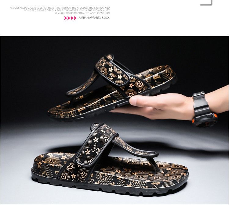 Flip-flops men's sandals, personality, handsome, trendy slippers, non-slip 100 bottom ins