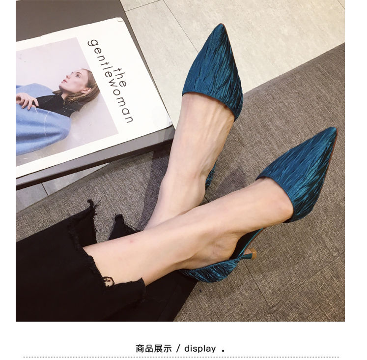 Fashion girl high heels stiletto pointed toe hollow sandals female new shallow mouth single shoes