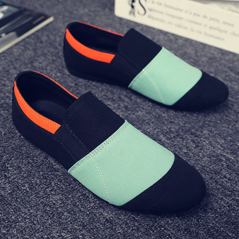 Peas shoes men's new breathable canvas men's shoes spiritual guy lazy pedal shoes