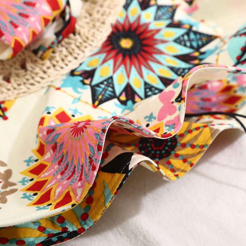 Summer hat female Korean version wild seaside cover face UV protection big beach straw hat