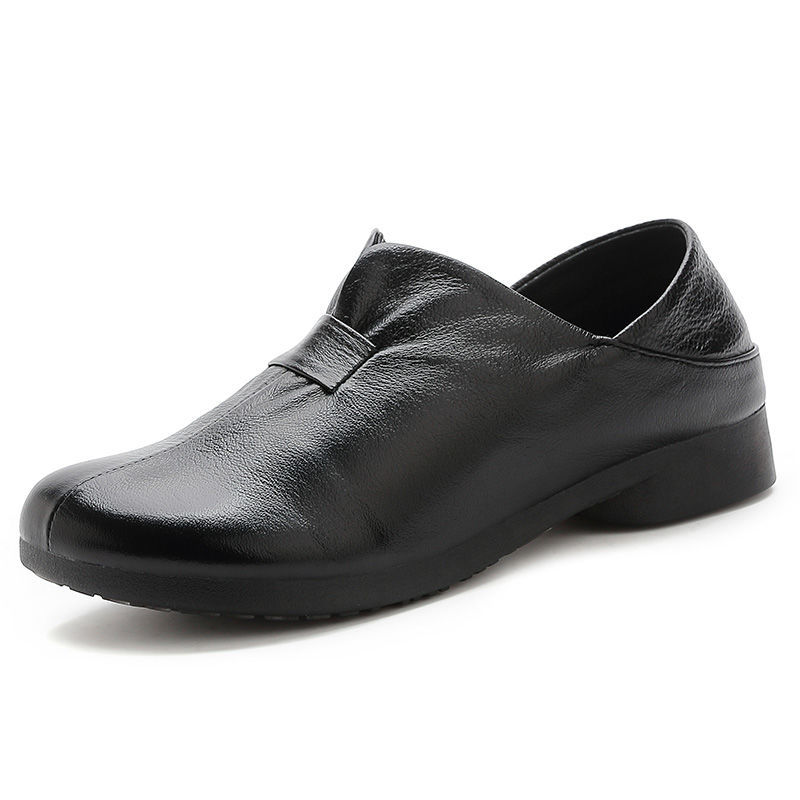 Vintage leather handmade shoes flat heel women's shoes flat low heel single shoes