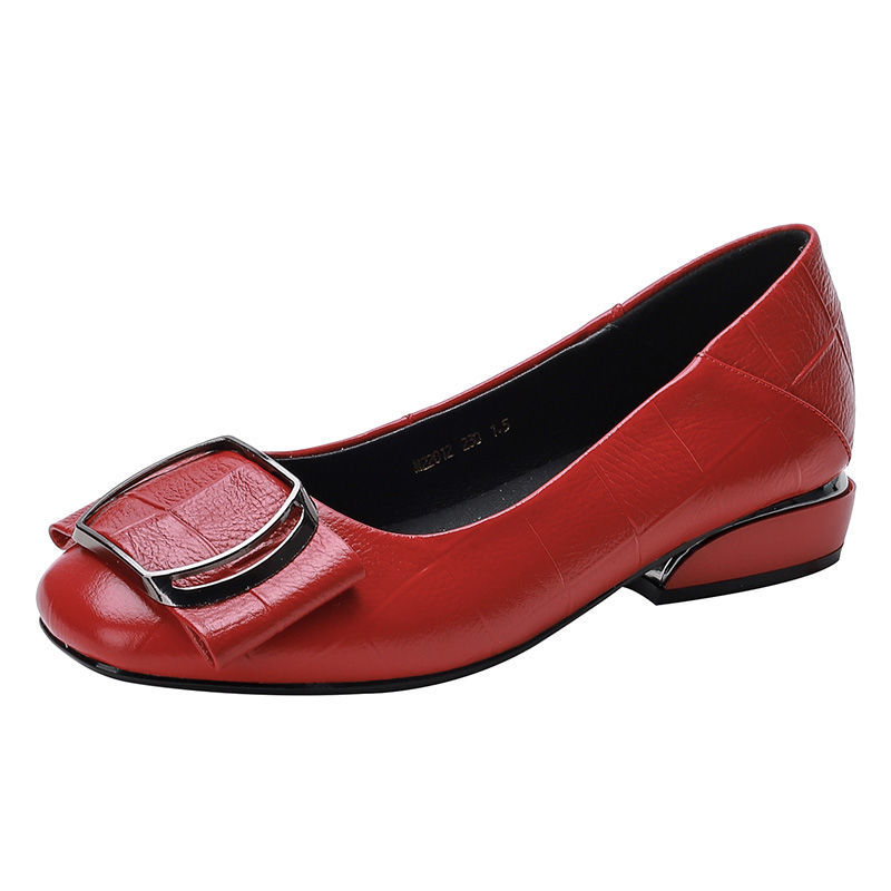 Women's shoes leather flat shoes women all-match single shoes women low heels women