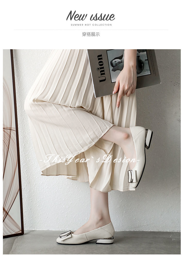 Women's shoes leather flat shoes women all-match single shoes women low heels women