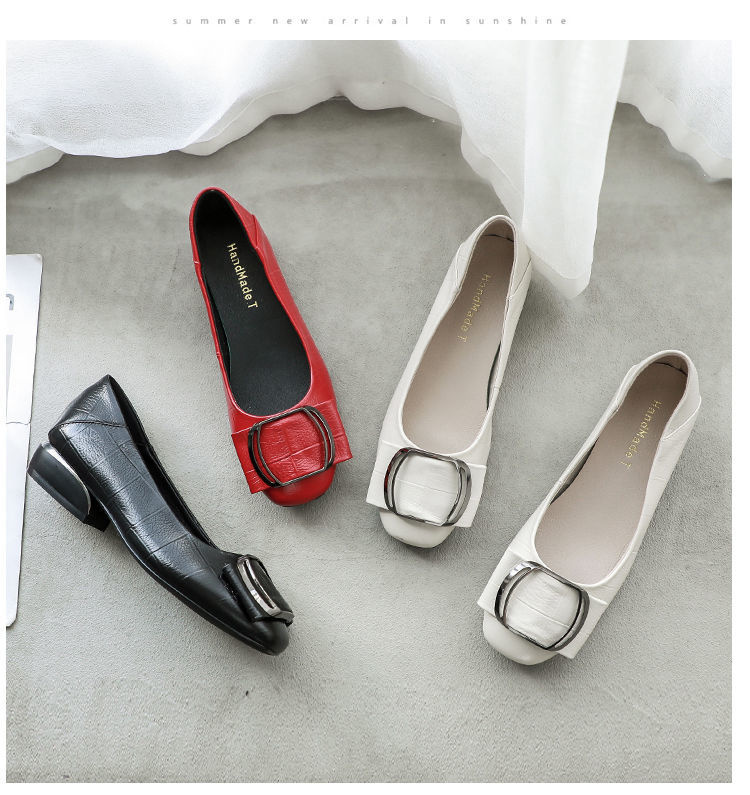 Women's shoes leather flat shoes women all-match single shoes women low heels women