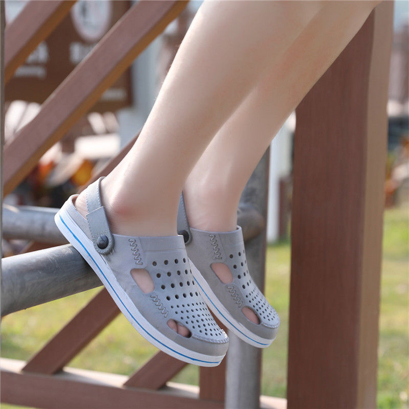 Men's Sandals Men's Mesh Hole Shoes Casual Breathable Korean Sandals Beach Shoes Men's Slippers