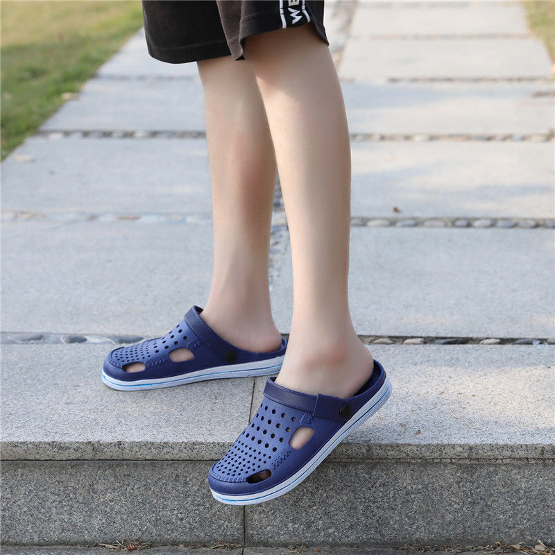 Men's Sandals Men's Mesh Hole Shoes Casual Breathable Korean Sandals Beach Shoes Men's Slippers