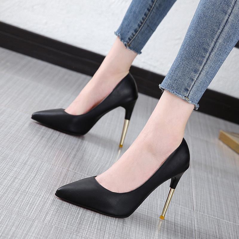 High heels women&apos;s shoes fat feet wide fat feet stiletto single shoes women new style
