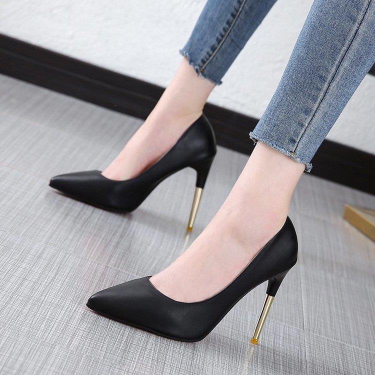 High heels women&apos;s shoes fat feet wide fat feet stiletto single shoes women new style