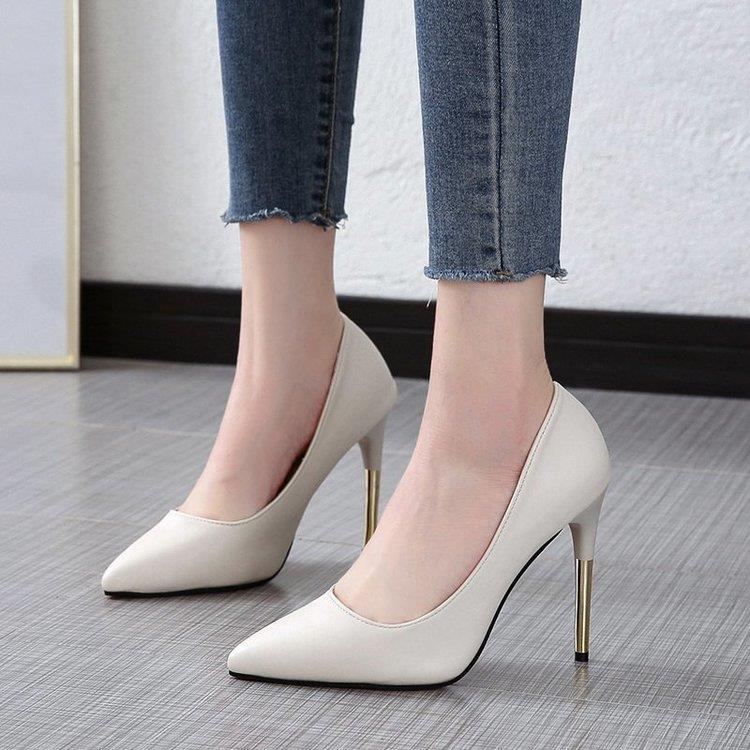 High heels women&apos;s shoes fat feet wide fat feet stiletto single shoes women new style