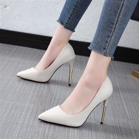 High heels women&apos;s shoes fat feet wide fat feet stiletto single shoes women new style
