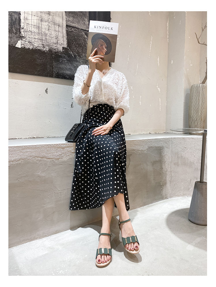 Large size women's shoes wedge sandals women's summer flat shoes non-slip fish mouth shoes