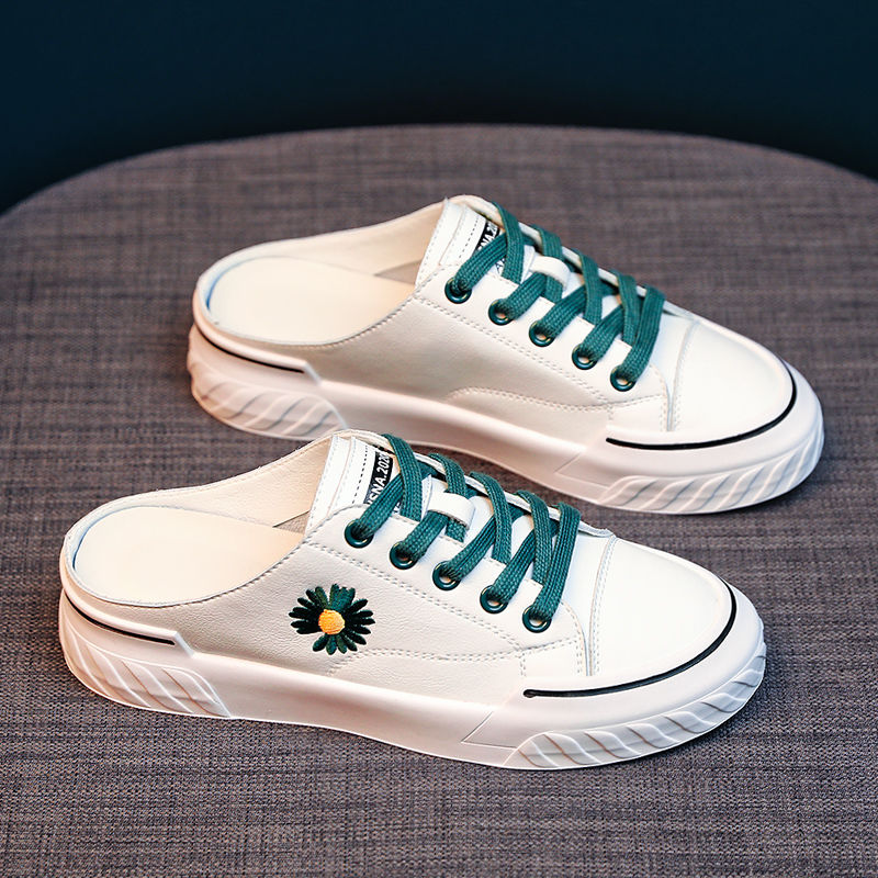 Large size women's shoes daisy half slippers women lace-up non-slip sandals and slippers