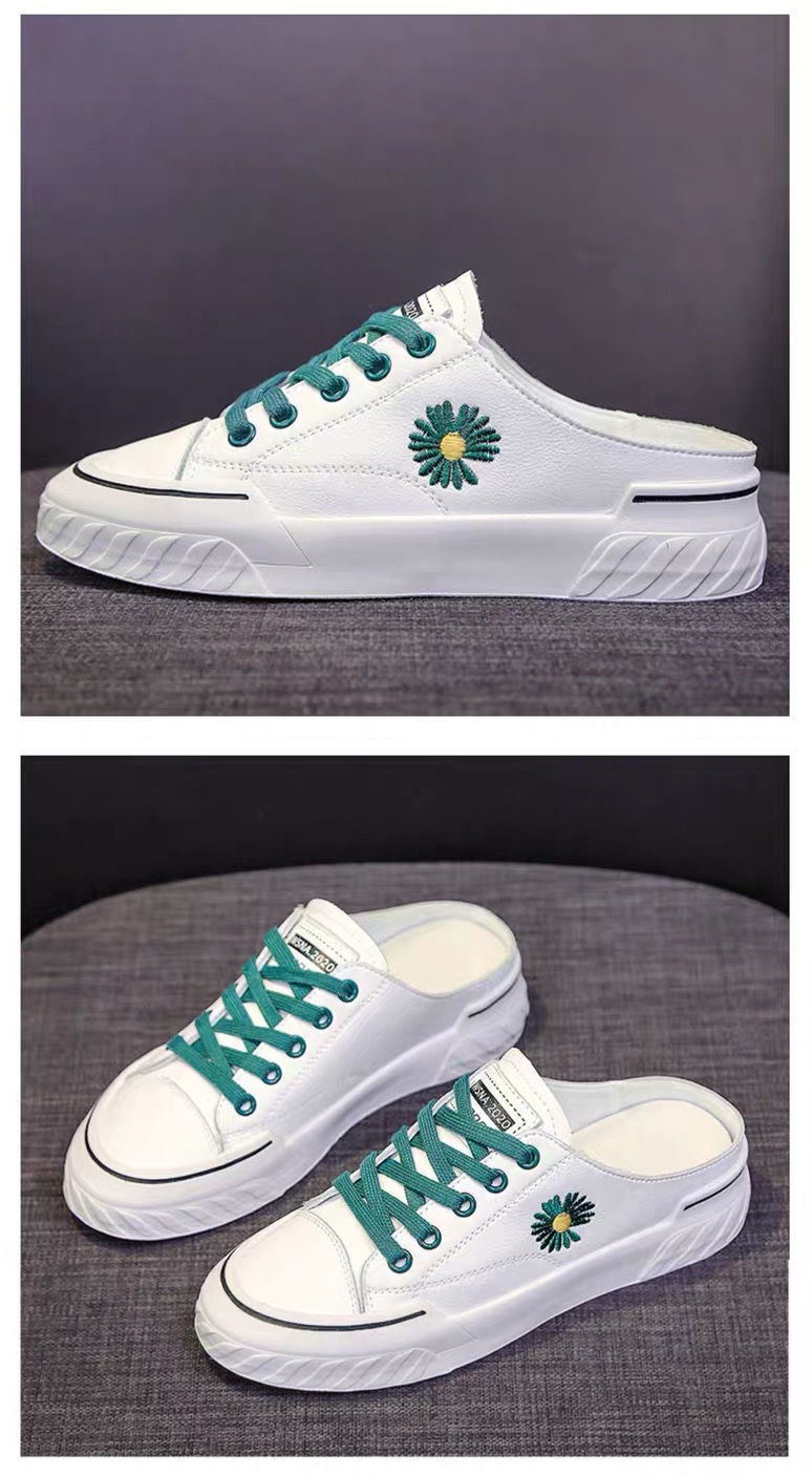 Large size women's shoes daisy half slippers women lace-up non-slip sandals and slippers