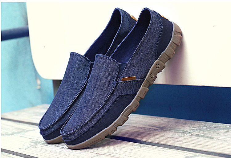 Cloth shoes men's pedal lazy casual breathable men's canvas shoes large size men's shoes