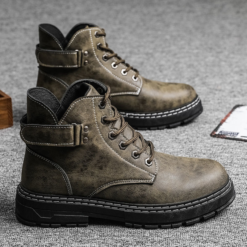 Martin boots men's boots British retro high-top boots Korean trend waterproof military boots