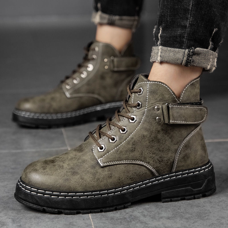 Martin boots men's boots British retro high-top boots Korean trend waterproof military boots