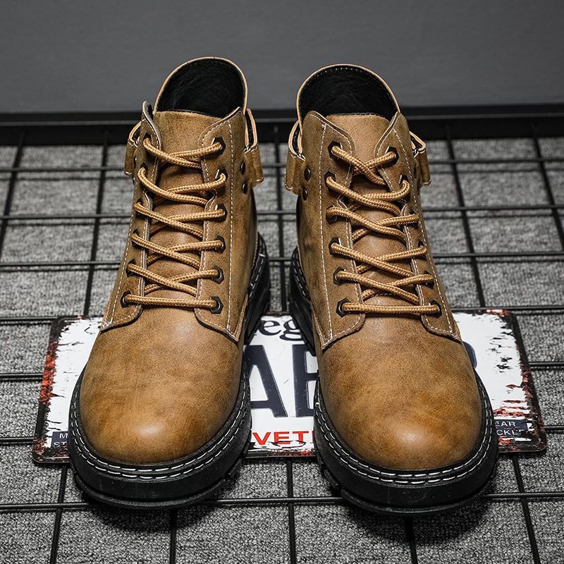 Martin boots men's boots British retro high-top boots Korean trend waterproof military boots