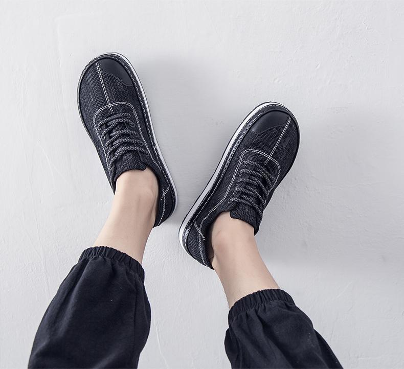 New social trend canvas shoes men's sports shoes ugly shoes men's big head clown shoes