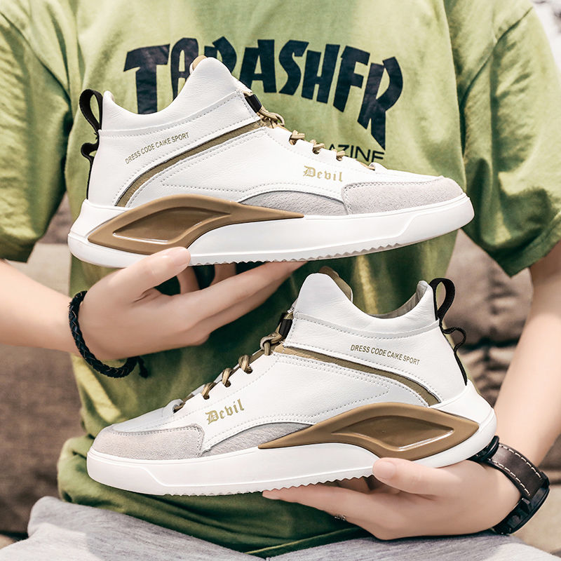 Men's shoes fashion all-match new Korean style trend shoes casual high-top sports Martin boots