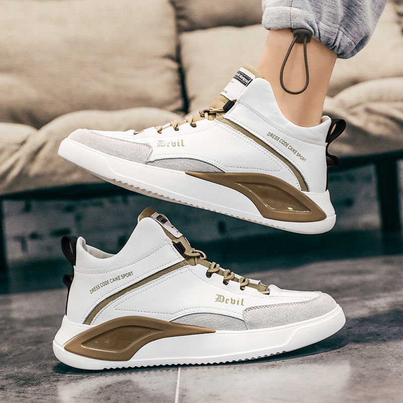 Men's shoes fashion all-match new Korean style trend shoes casual high-top sports Martin boots