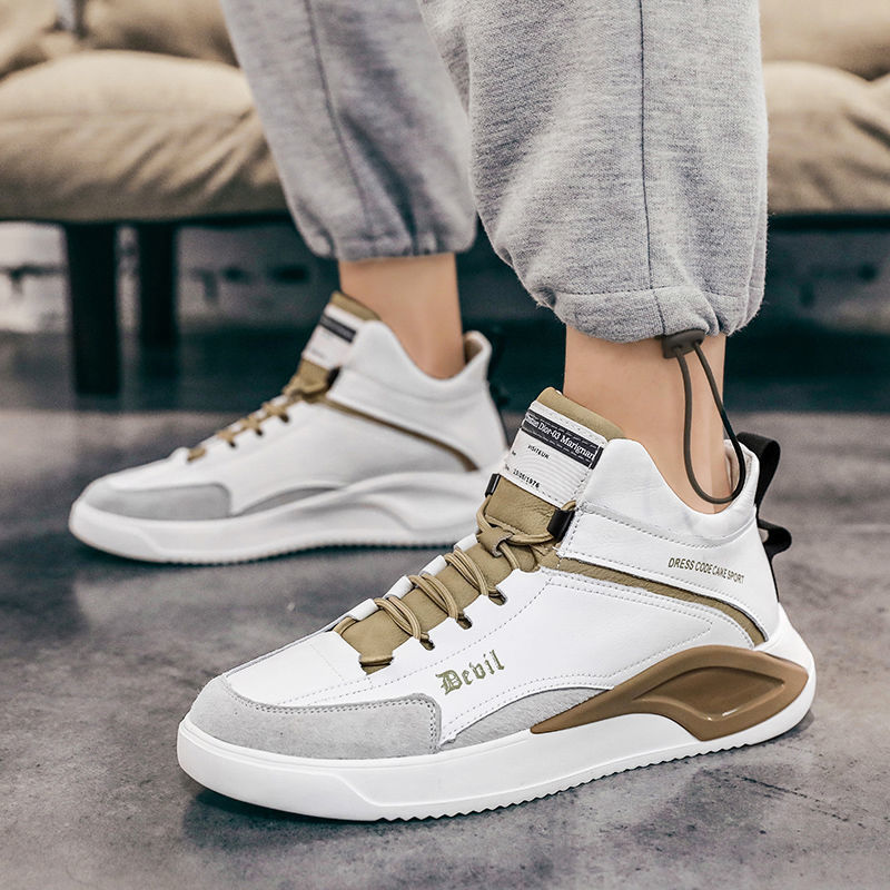 Men's shoes fashion all-match new Korean style trend shoes casual high-top sports Martin boots