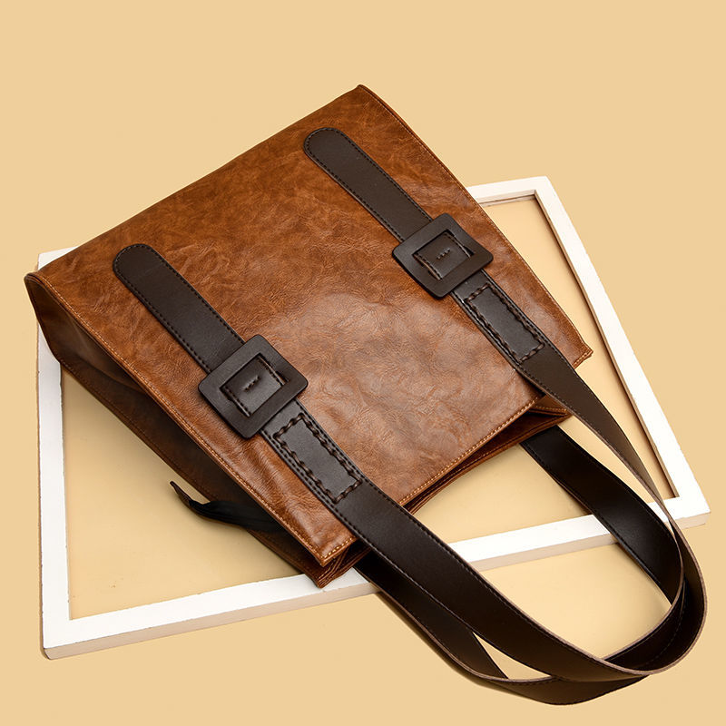 Genuine leather women's soft leather handbag women's fashion all-match large shoulder bag