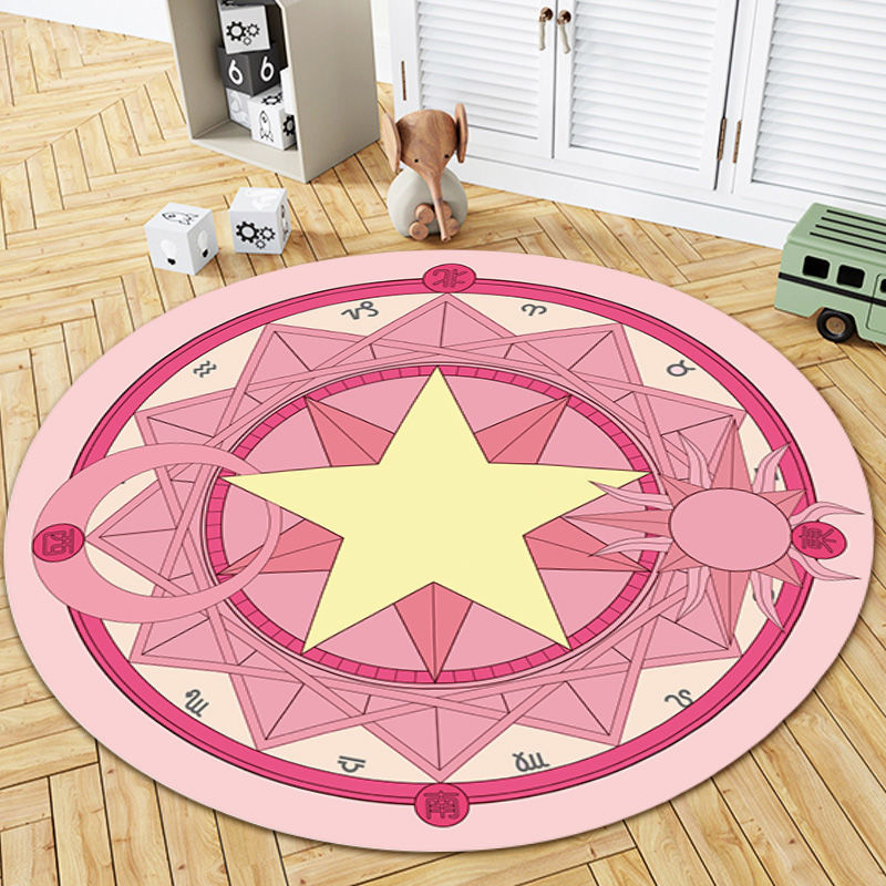 Round carpet bedroom carpet living room cartoon cute bedside blanket computer chair floor mat
