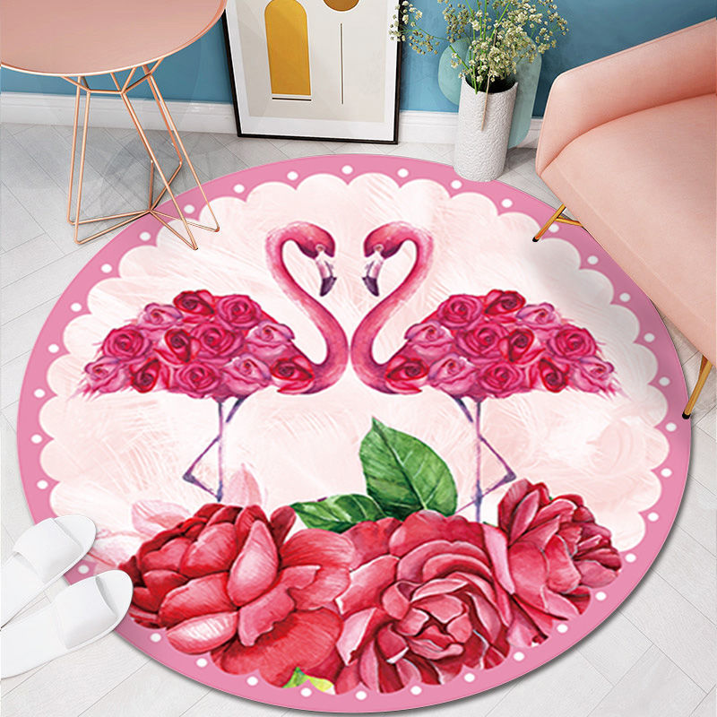 Round carpet bedroom carpet living room cartoon cute bedside blanket computer chair floor mat
